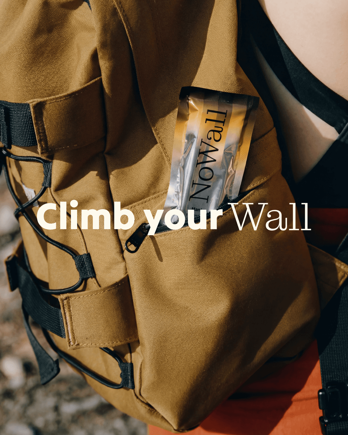 NoWall campaign visual with the Climb your Wall concept